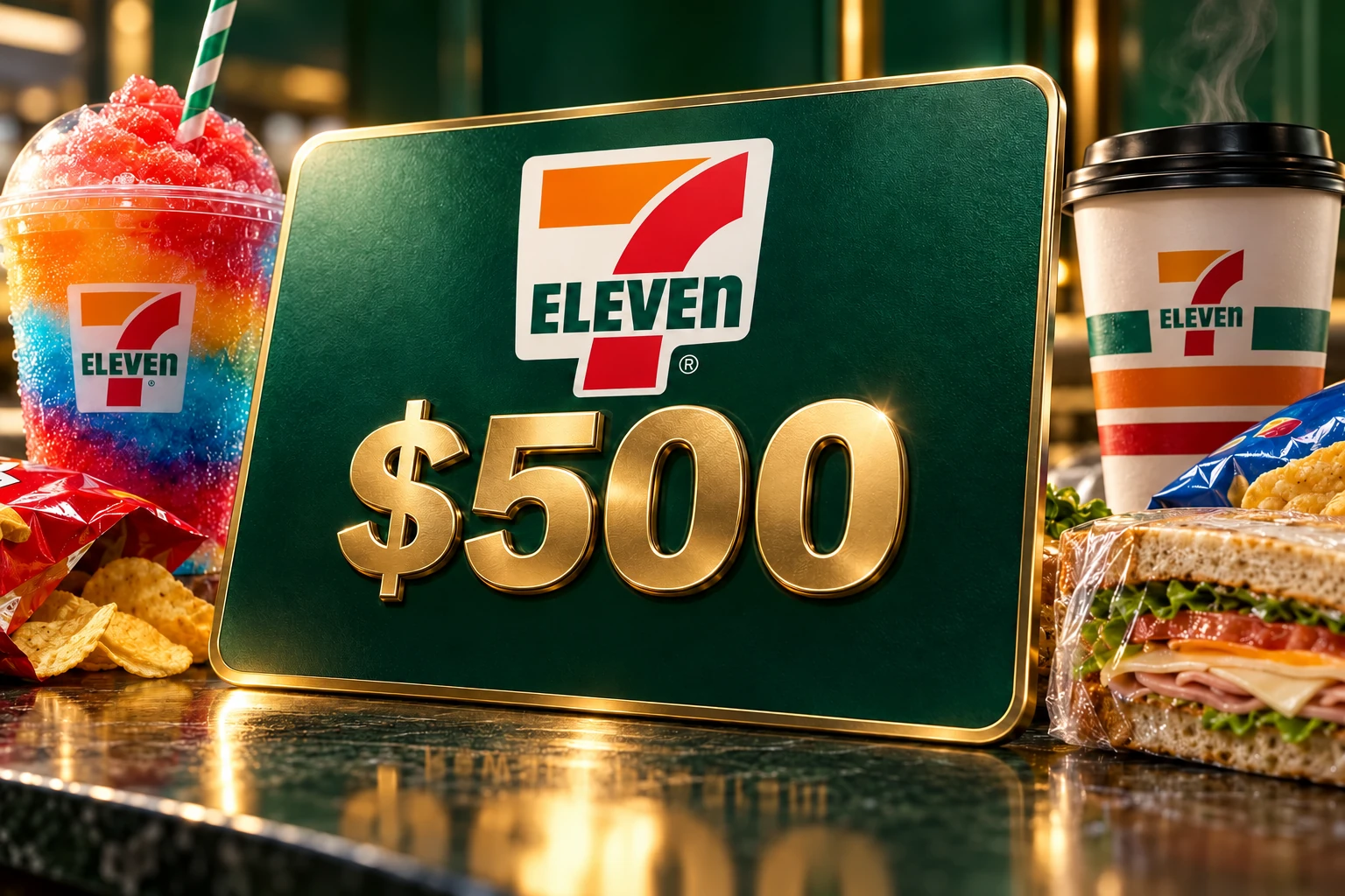 7-Eleven $500 promotional artwork