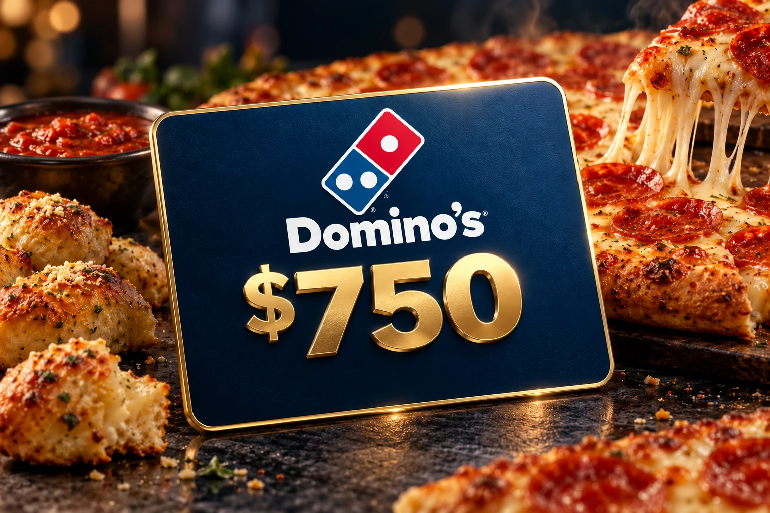 Domino's $750 promotional artwork